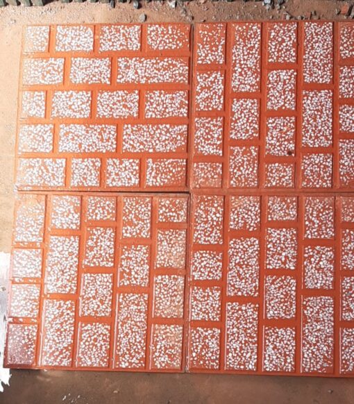 Gạch vỉa hè 400x400x30 mẫu giả gạch