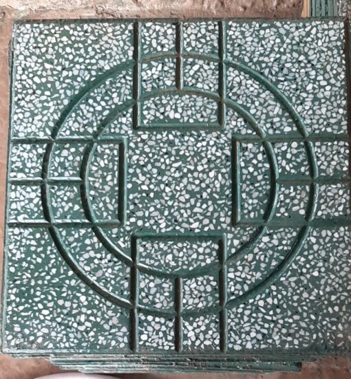 Gạch vỉa hè 400x400x30 mẫu lồng đèn